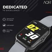 2 - AQFiT W12 Smartwatch,  Dark Grey  Free Size 