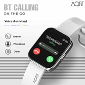 2 - AQFiT W9 Quad Bluetooth Calling Smartwatch,  Silver  Free Size 