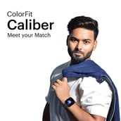 2 - Noise ColorFit Caliber Smartwatch,  Lime Green  Free Size 