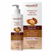 1 - Health Veda Organics Moroccan Argan Hair Oil,  200 ml  for Long and Strong Hair 