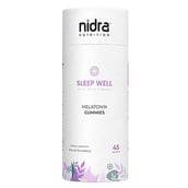 1 - Nidra Nutrition Sleep Well Melatonin,  45 gummies  Strawberry 