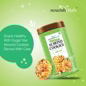 4 - NourishVitals Cookies,  0.120 kg  Almond (Sugar Free) Pack of 2 
