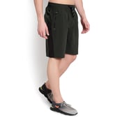 2 - John Ally Dry-Fit Gym Workout Shorts with Zipper Pockets,  Medium  Dark Olive Green 