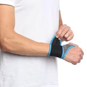2 - Nivia Orthopedic Wrist Support with Thumb Adjustable (MB-01),  Grey-Black  Free Size 