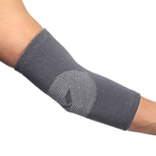 3 - Nivia Orthopedic Elbow Support Knitted,  Grey  Large 