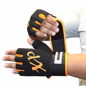 1 - MuscleXP Coral-Fit Sports Gym Gloves, Black & Orange Free Size