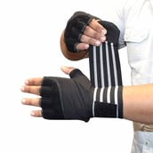 1 - MuscleXP Bold Fit-Pro Fitness Workout Gym Gloves, Black & White Free Size