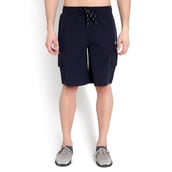 2 - John Ally Dry-Fit Gym Workout Shorts with Zipper Pockets & Cargo Deep Pockets,  Small  Midnight Blue 