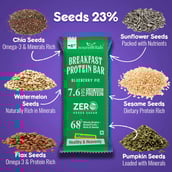 1 - NourishVitals Breakfast Protein Bar,  5 bar(s)  Blueberry Pie 