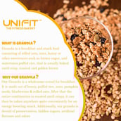 3 - UNIFIT Granola Honey + Walnut + Blueberry,  500 g  Unflavoured 