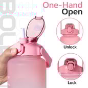 3 - Boldfit Motivational Gallon Bottle,  Pink & Blue  2 L 