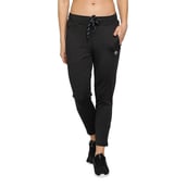1 - John Ally Women's Gym Track Pant Zipper Pocket with Anti-Microbial Technology,  Jet Black  Medium 