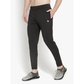 2 - John Ally Track Pant for Men with Two Zipper Pockets and Premium Fabric, Jet Black Medium