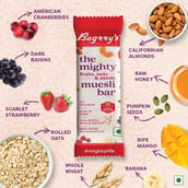 2 - Bagrrys The Mighty Muesli Bars,  6 Piece(s)/Pack  Fruits, Nuts & Seeds 