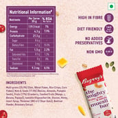 3 - Bagrrys The Mighty Muesli Bars,  6 Piece(s)/Pack  Fruits, Nuts & Seeds 