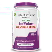 1 - HealthyHey Nutrition Natural Pre-Workout Red Spinach Extract 333mg,  90 capsules  Unflavoured 