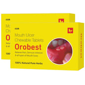 Orobest Mouth Ulcer (Pack Of 2), 10 chewable tablet(s)