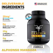 2 - Bolt Whey Protein Super-Charged With Phycocyanin,  2 lb  Alphonso Mangoza 