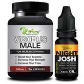 Riffway Vigorus Male 15 Capsules & Night Josh Oil 15 ml Combo,  2 Piece(s)/Pack 