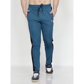 4 - John Ally Men's Gym & Sports Trackpant with Two Zipper Pockets,  Berlin Blue  Medium 