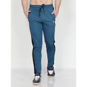 4 - John Ally Men's Gym & Sports Trackpant with Two Zipper Pockets, Berlin Blue Small