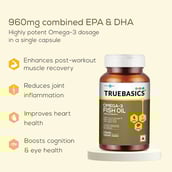5 - TrueBasics Fish Oil with 1250mg Omega-3 560mg EPA 400mg DHA OP,  90 capsules 