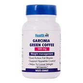 Healthvit Garcinia Green Coffee (500 mg),  60 capsules  Unflavoured 