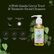 3 - Qaadu Facial Cleanser,  100 ml  Green Tea & Turmeric 