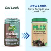 2 - Plix Sport 100% Plant Protein Strength (Post Workout),  2.2 lb  Raw Chocolate 