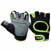 KOBO Gym Gloves (WTG-03),  Florocent Green & Black  Small 