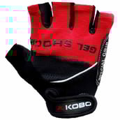 KOBO Gym Gloves (WTG-04),  Red & Black  Small 