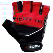 KOBO Gym Gloves (WTG-04),  Red & Black  Large 