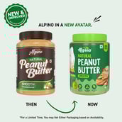 5 - Alpino Peanut Butter (Unsweetened), 0.4 kg Natural Smooth