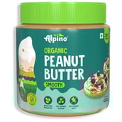 1 - Alpino Organic Natural Peanut Butter (Unsweetened) Pack of 2,  0.400 kg  Smooth 