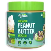 1 - Alpino Organic Natural Peanut Butter (Unsweetened) Pack of 2,  0.400 kg  Crunch 