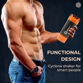 4 - Boldfit Gym Pro Cyclone Shaker,  Orange  500 ml 