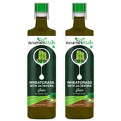 NourishVitals WheatGrass & Aloevera Juice,  Unflavoured (Pack of 2)  0.5 L 