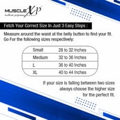 3 - MuscleXP Weight Lifting Gym Belt,  Blue  Medium 