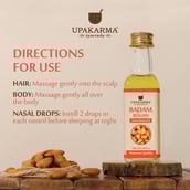 4 - Upakarma Ayurveda Badam Rogan Oil (Sweet Almond Oil),  100 ml  for Hair, Skin and Body 