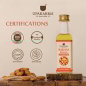 5 - Upakarma Ayurveda Badam Rogan Oil (Sweet Almond Oil),  100 ml  for Hair, Skin and Body 