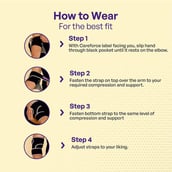 6 - Careforce Elbow Support,  Black  Free Size 