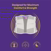 3 - Careforce Contoured Lumbar Support Belt,  Grey  Large 
