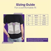 4 - Careforce Contoured Lumbar Support Belt, Grey Medium