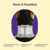 2 - Careforce Contoured Lumbar Support Belt, Grey Extra Large