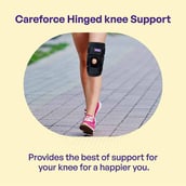 6 - Careforce Hinged Knee Support,  Black  Small-Medium 