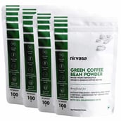 1 - Nirvasa Green Coffee Bean Powder,  100 g  Unroasted (Pack of 4) 