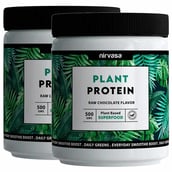 1 - Nirvasa Plant Protein,  0.88 lb  Chocolate (Pack of 2) 