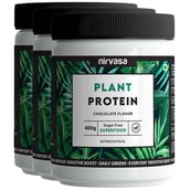 1 - Nirvasa Plant Protein,  0.88 lb  Chocolate (Pack of 3) 