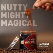 5 - MuscleBlaze High Caffeine Workout Coffee,  0.11 lb  Hazelnut Coffee with Herbs