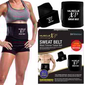 1 - MuscleXP Sweat Belt, Black 54 inches